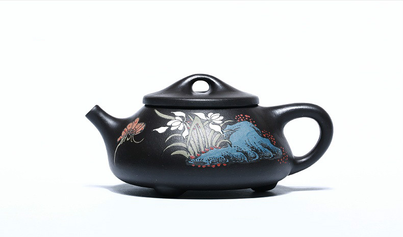 石瓢手工紫砂壺，精致典雅紫砂壺