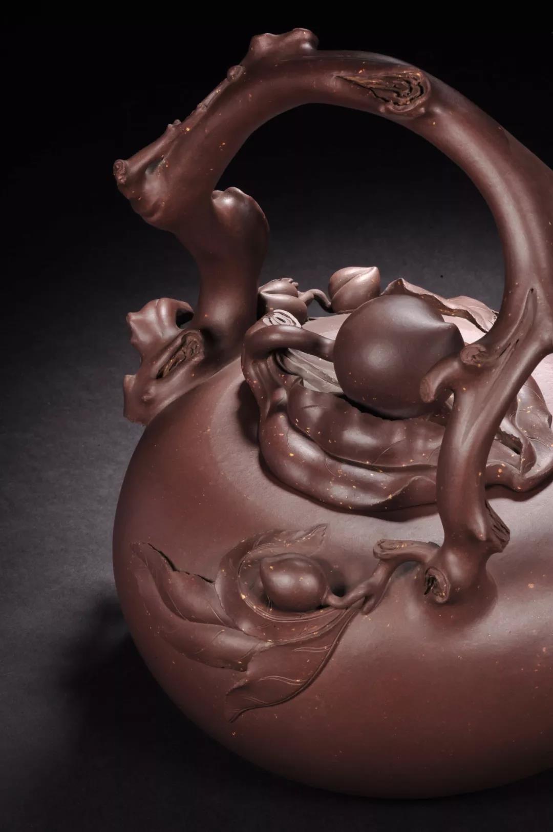 10種最美花器提梁壺，精美別致雕花紫砂壺!