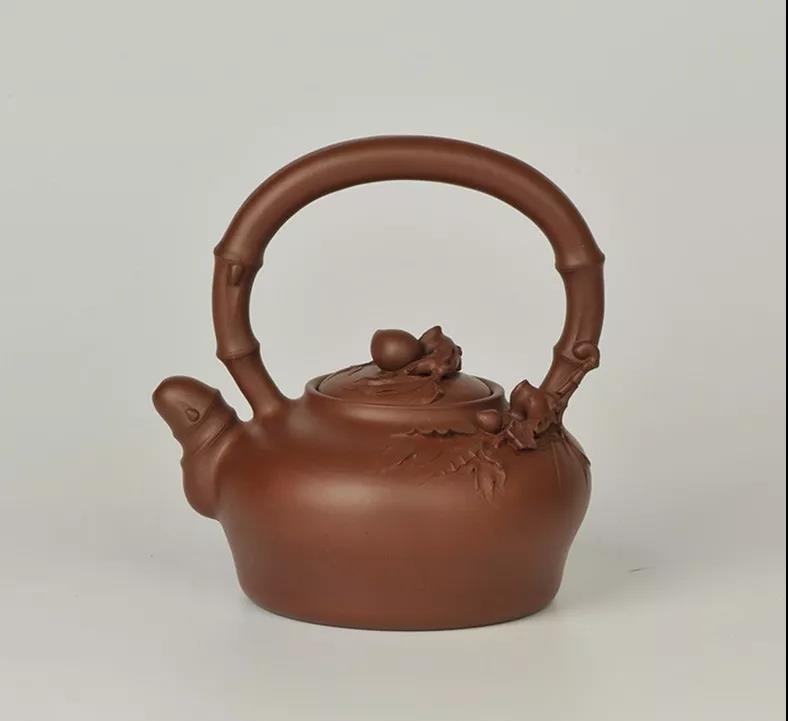 10種最美花器提梁壺，精美別致雕花紫砂壺!